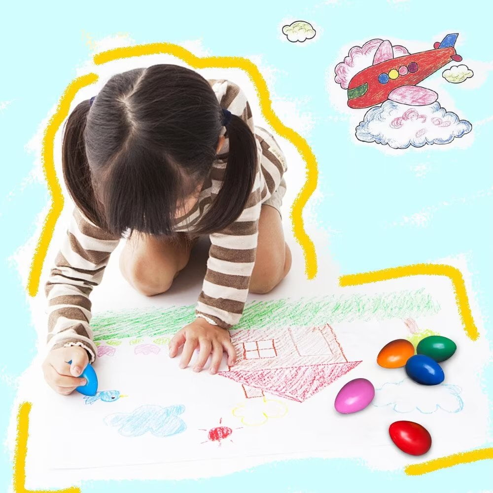 Adofi Easter Egg Toddler Crayons, 9 Colors