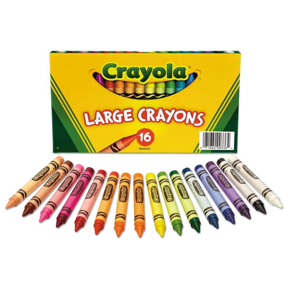 Crayola 520336 Lift Lid Box Large Crayons (16/Box)