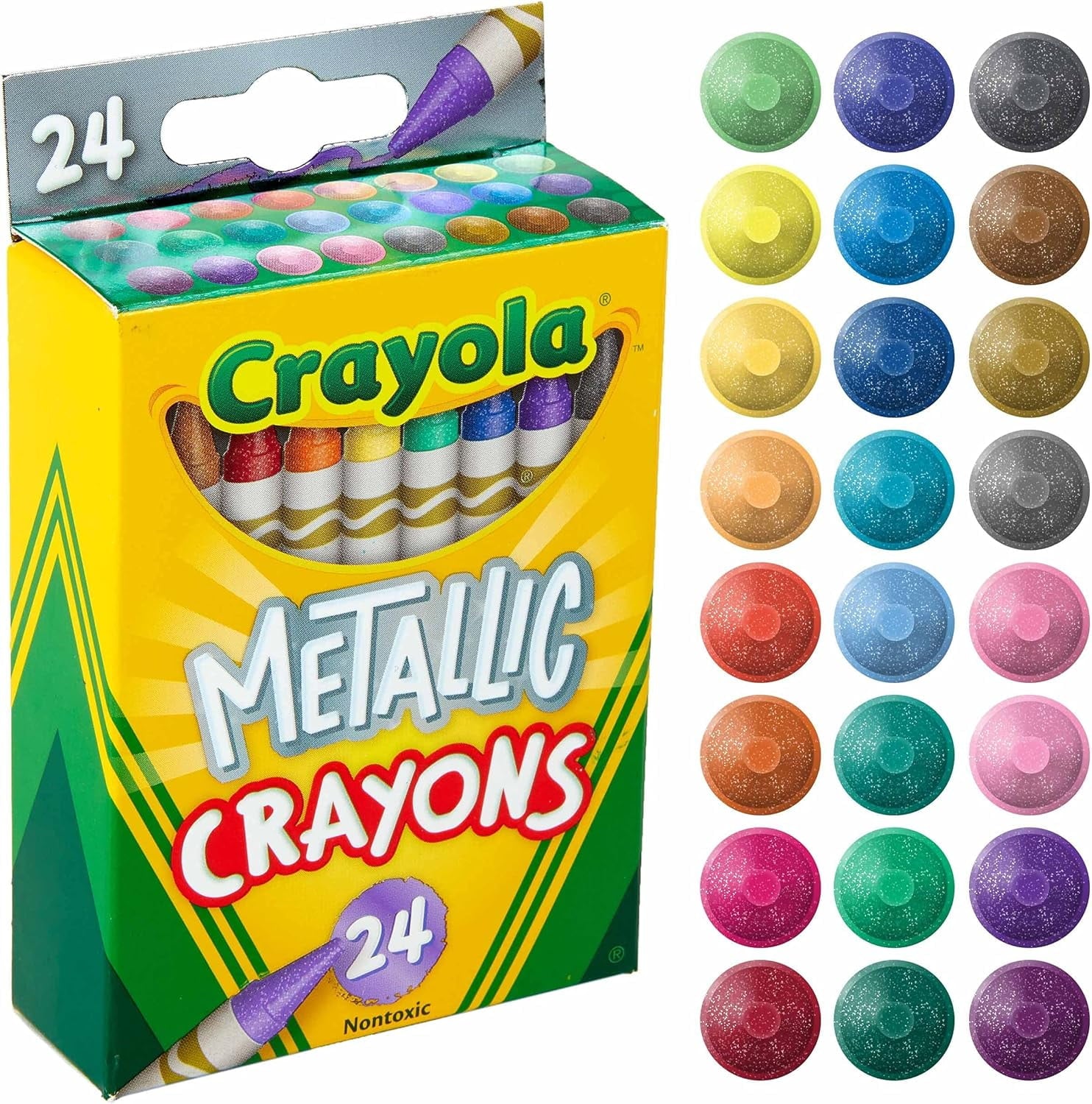 Crayola  Metallic Crayons, 24 Colors