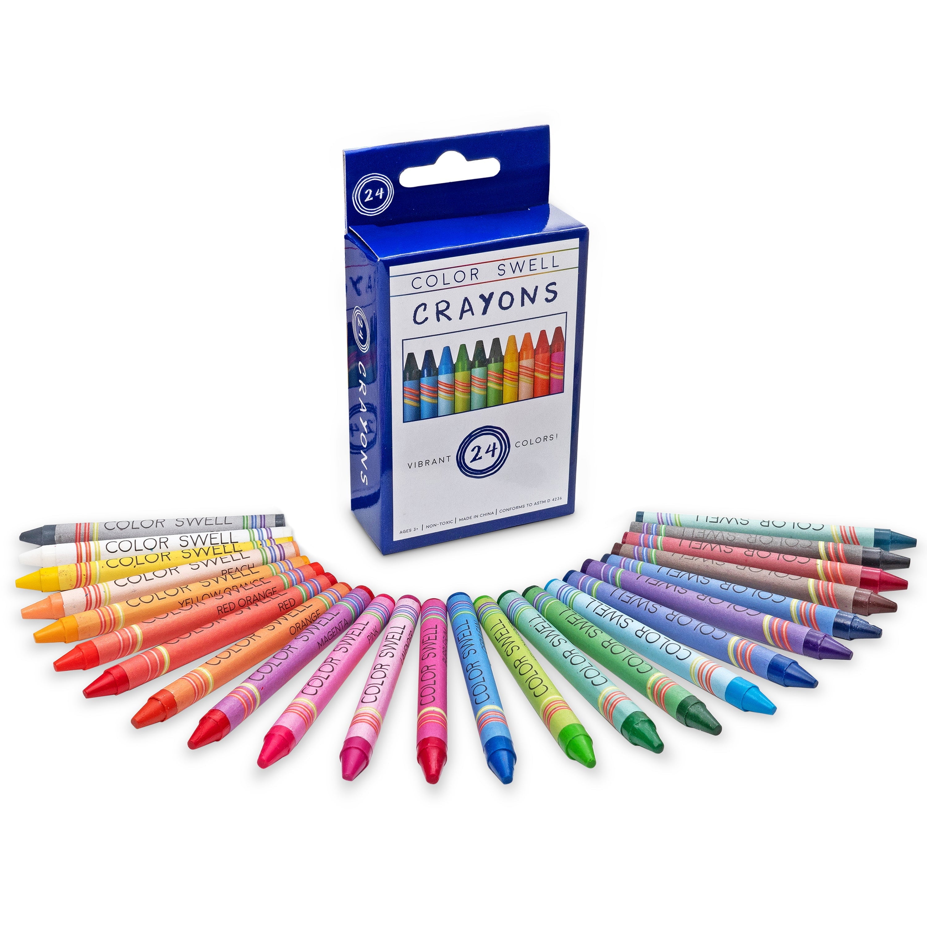 Color Swell Bulk Crayons, 36 Packs of 24 Count (864 Total)