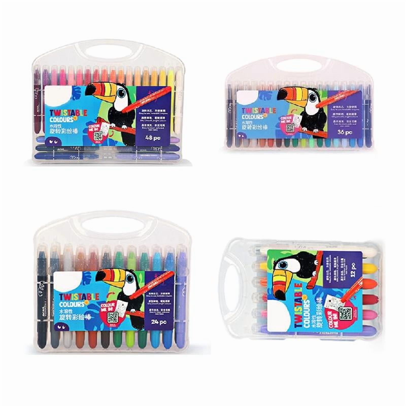 12/24/36/48 Colors Wax Crayons Coloring Crayons Washable Twistable Crayons