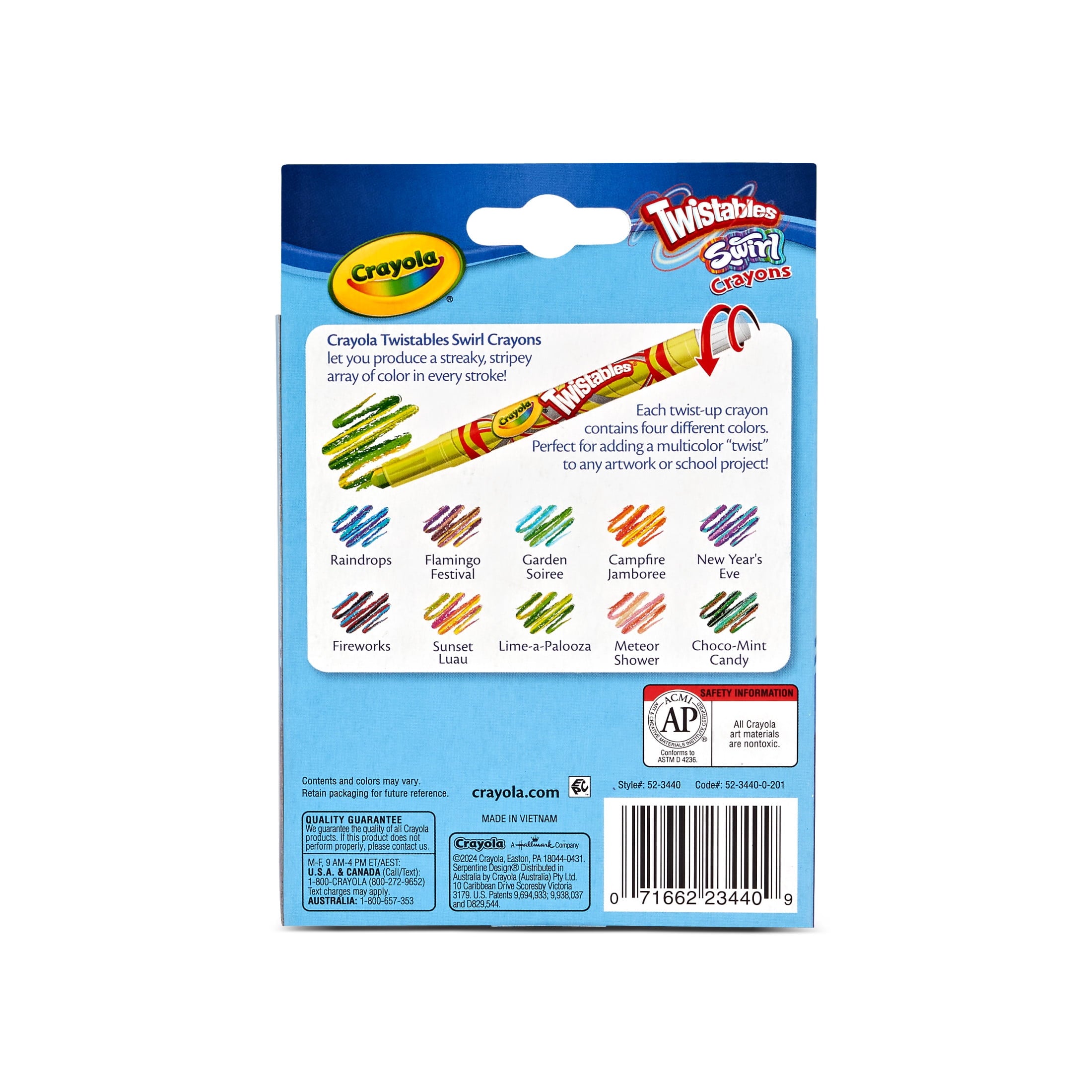 Crayola Swirl Mini Twistables Crayons, 10 Ct, Multicolor Crayons, Back to School Supplies, Classroom Supplies