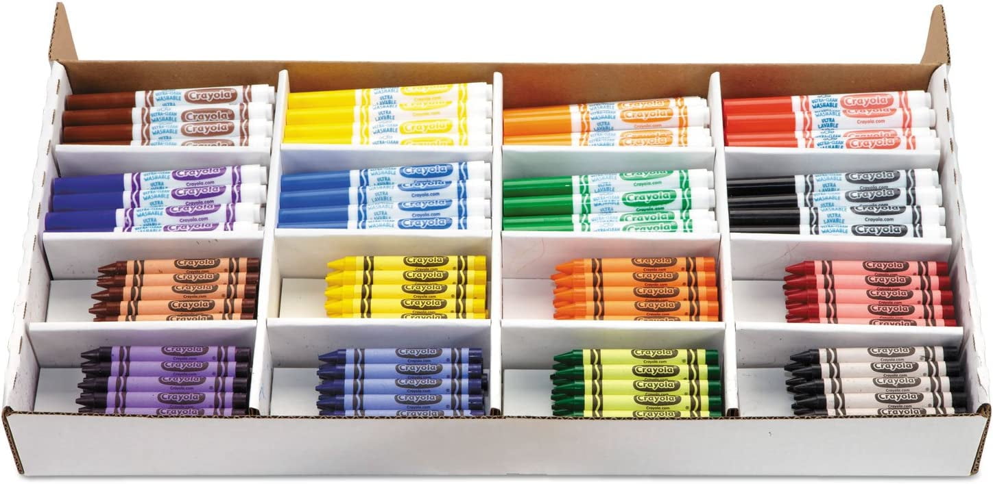 Crayola 523348 Classpack Crayons w/Markers, 8 Colors, 128 Each Crayons/Markers, 256/Box