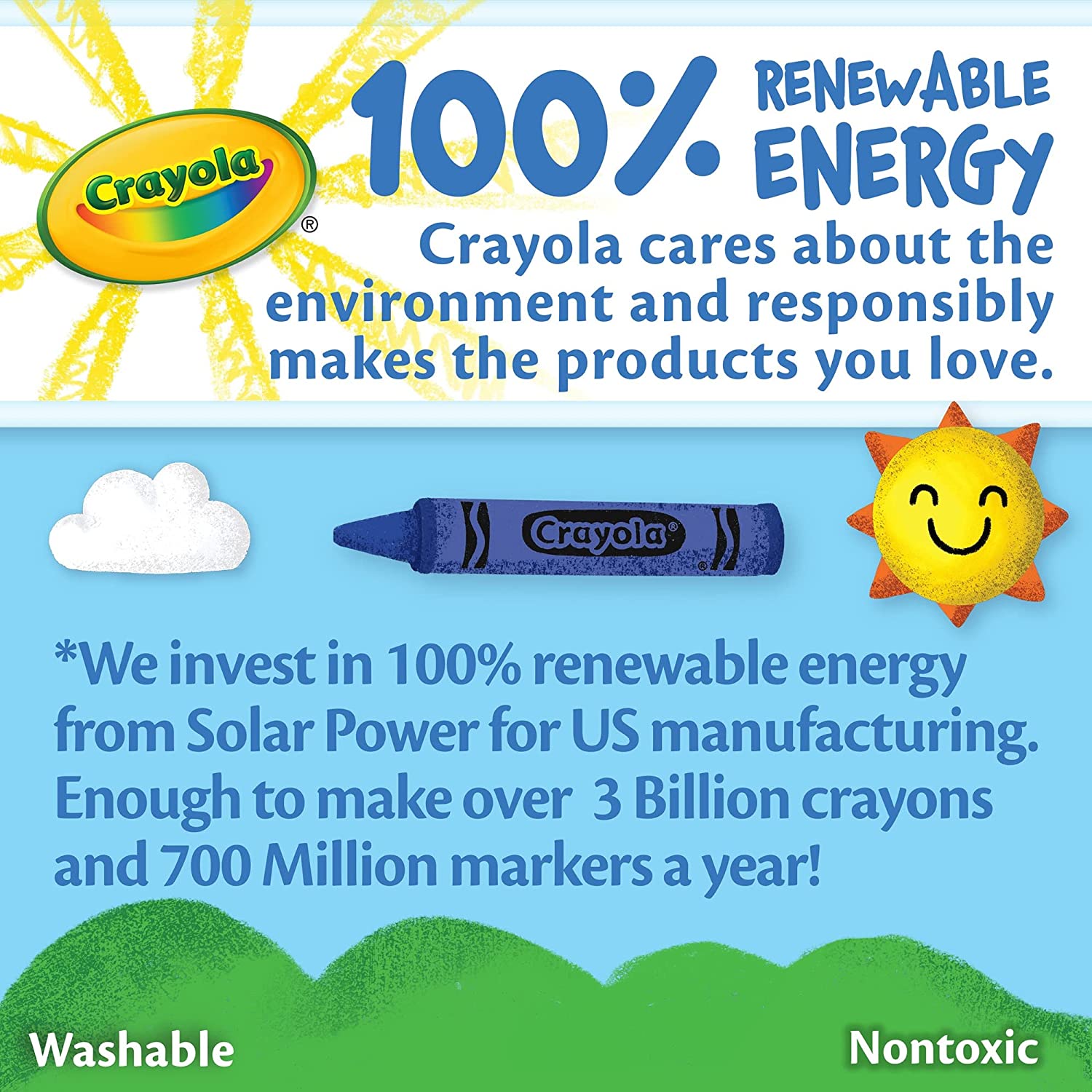 Crayola 24 Count Ultra- Clean Washable Crayons