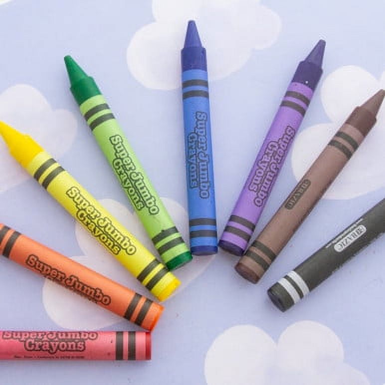 BAZIC 8 Color Premium Super Jumbo Crayons [2512]