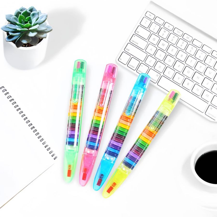 4pcs 20 colors crayons, creative crayons, colorful doodle/doodle pens, stationery gifts, drawing crayons