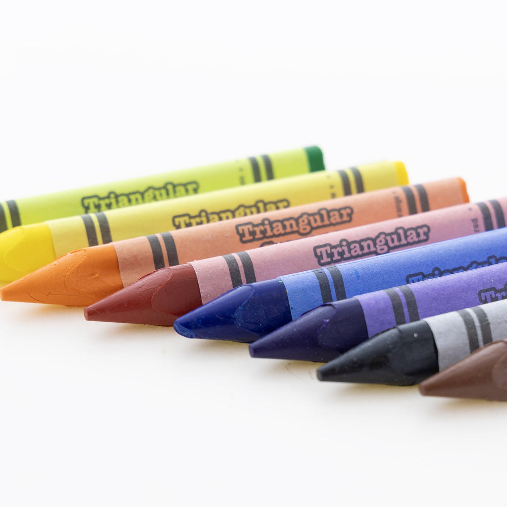 BAZIC 8 Color Premium Jumbo Triangle Crayons [2501]