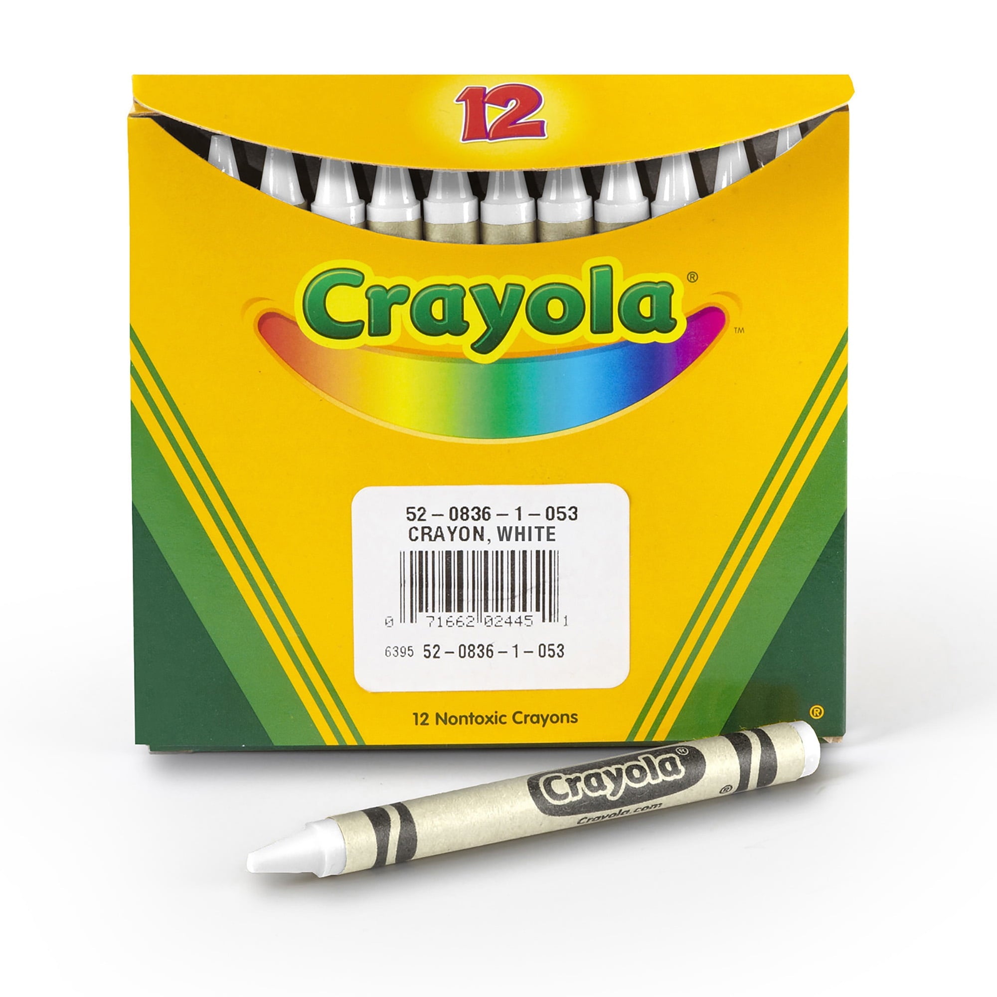 Crayola Bulk Crayons, Regular Size, White, 12 Per Pack, 6 Packs