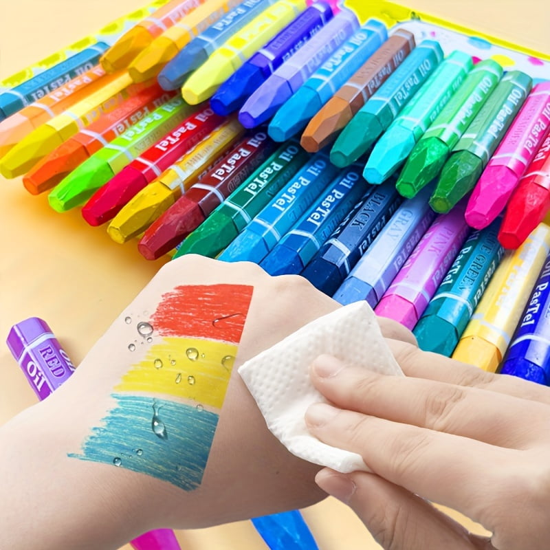 CNKOO 36 Colored Crayons  24/1/12 Colored Hexagonal Oil Pastels With Double-sided Safety And Non-toxicity  Washable Crayons That Don‘t Dirty Hands  Christmas Coloring Gifts ZZZ