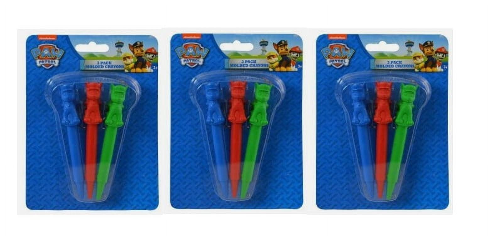 3 Pack Paw Patrol 3-ct Molded Shaped Coloring Crayons