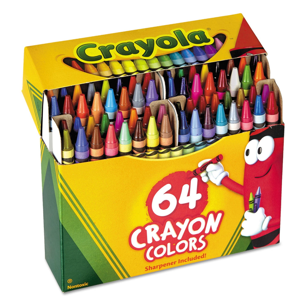 Crayola Classic Color Crayons in Flip-Top Pack with Sharpener, 64 Colors (52064D)