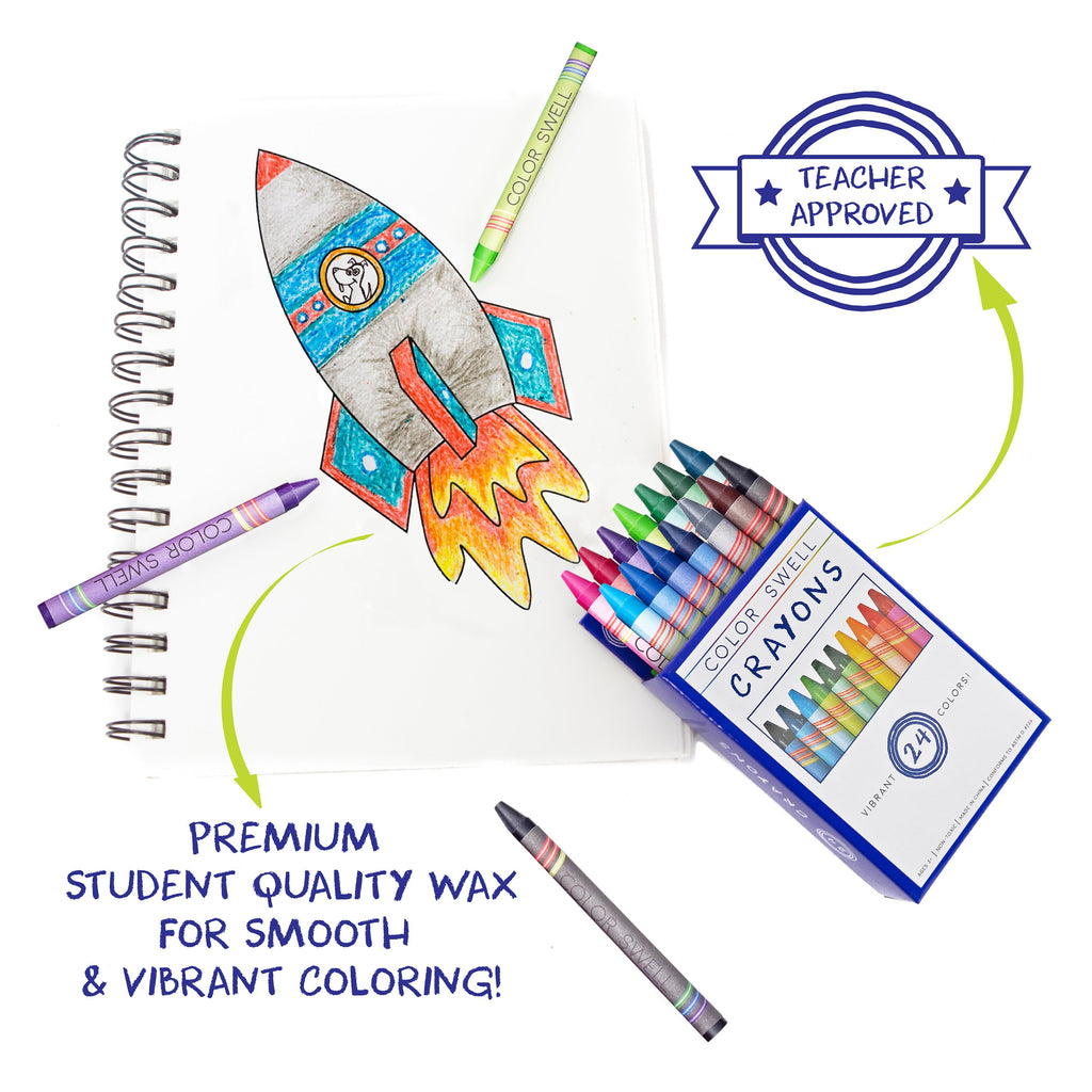 Color Swell Bulk Crayons, 36 Packs of 24 Count (864 Total)
