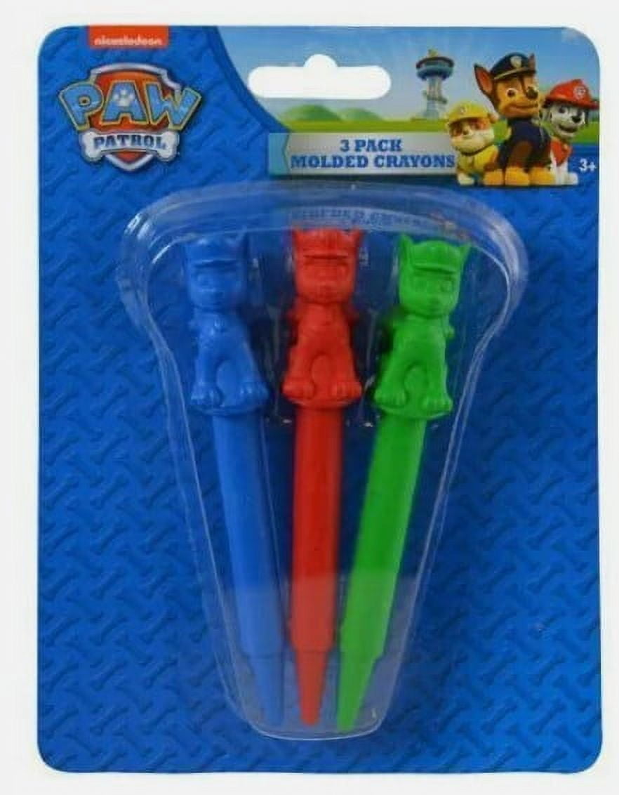 3 Pack Paw Patrol 3-ct Molded Shaped Coloring Crayons