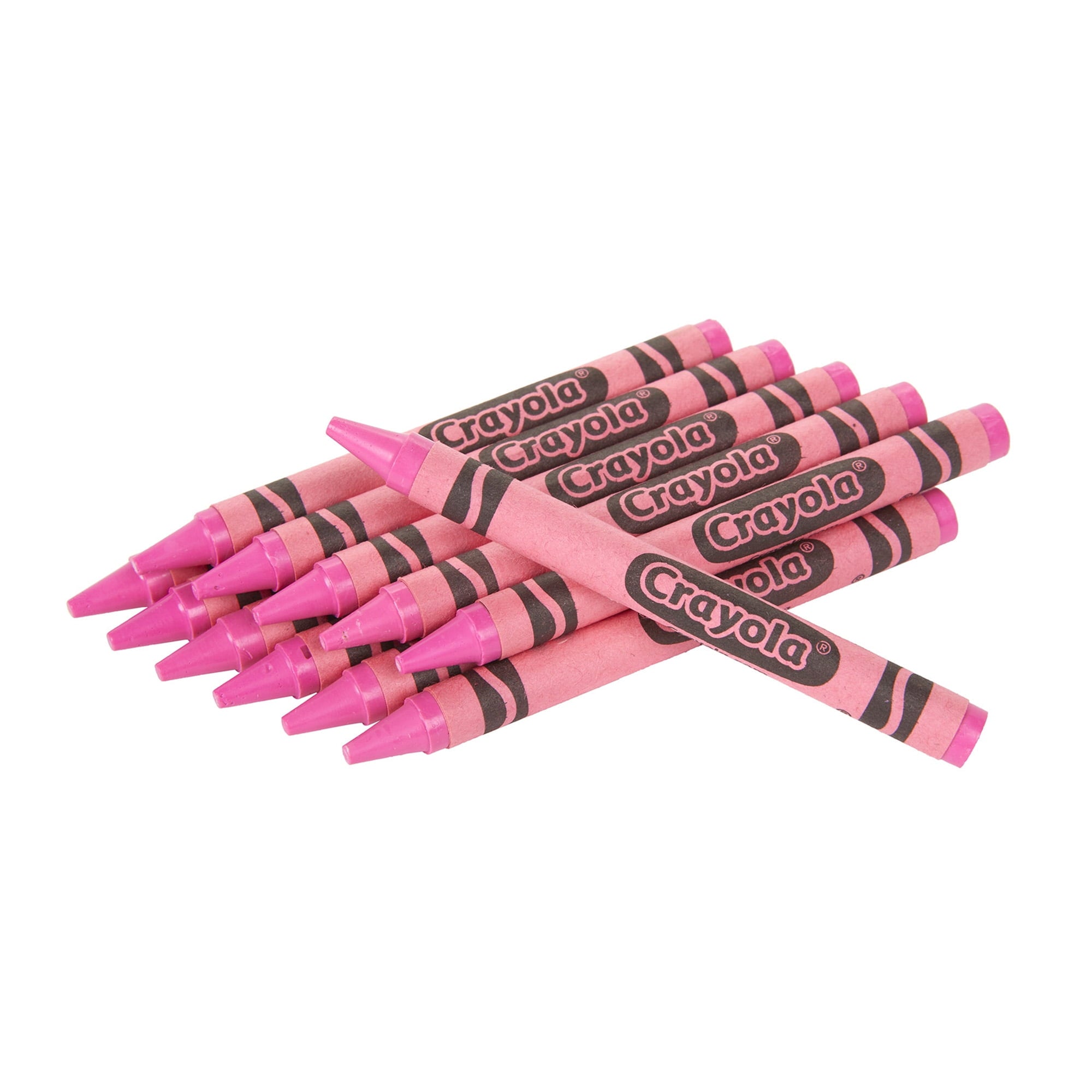 Crayola Bulk Crayons, Regular Size, Carnation Pink, 12 Per Pack, 6 Packs