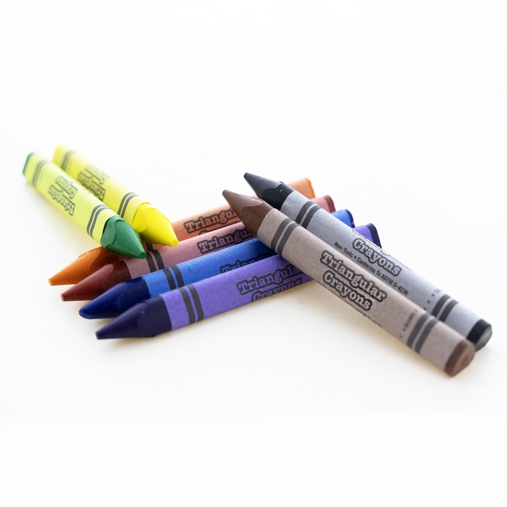 BAZIC 8 Color Premium Jumbo Triangle Crayons [2501]