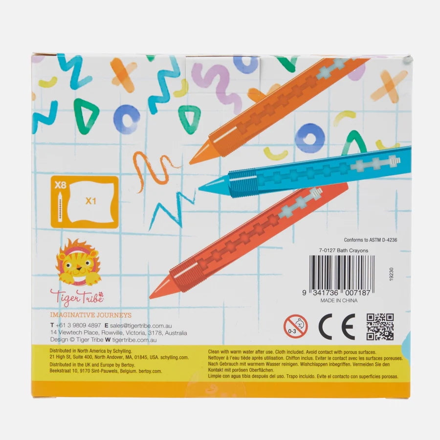 Bath Crayons 8 Pack (Tiger Tribe)