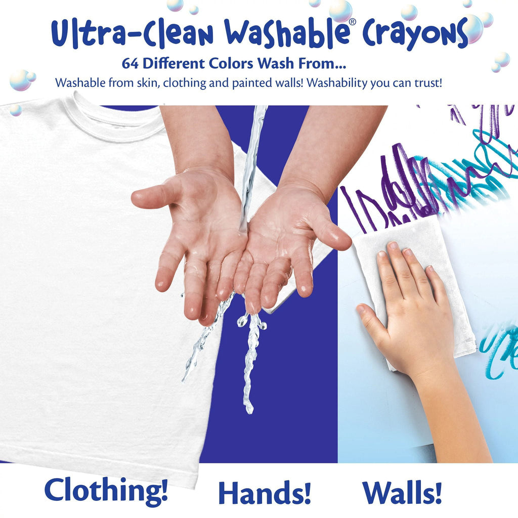 Crayola Ultra-Clean Washable Crayons, 24 Ct, Back to School Supplies for Kids, Art Supplies