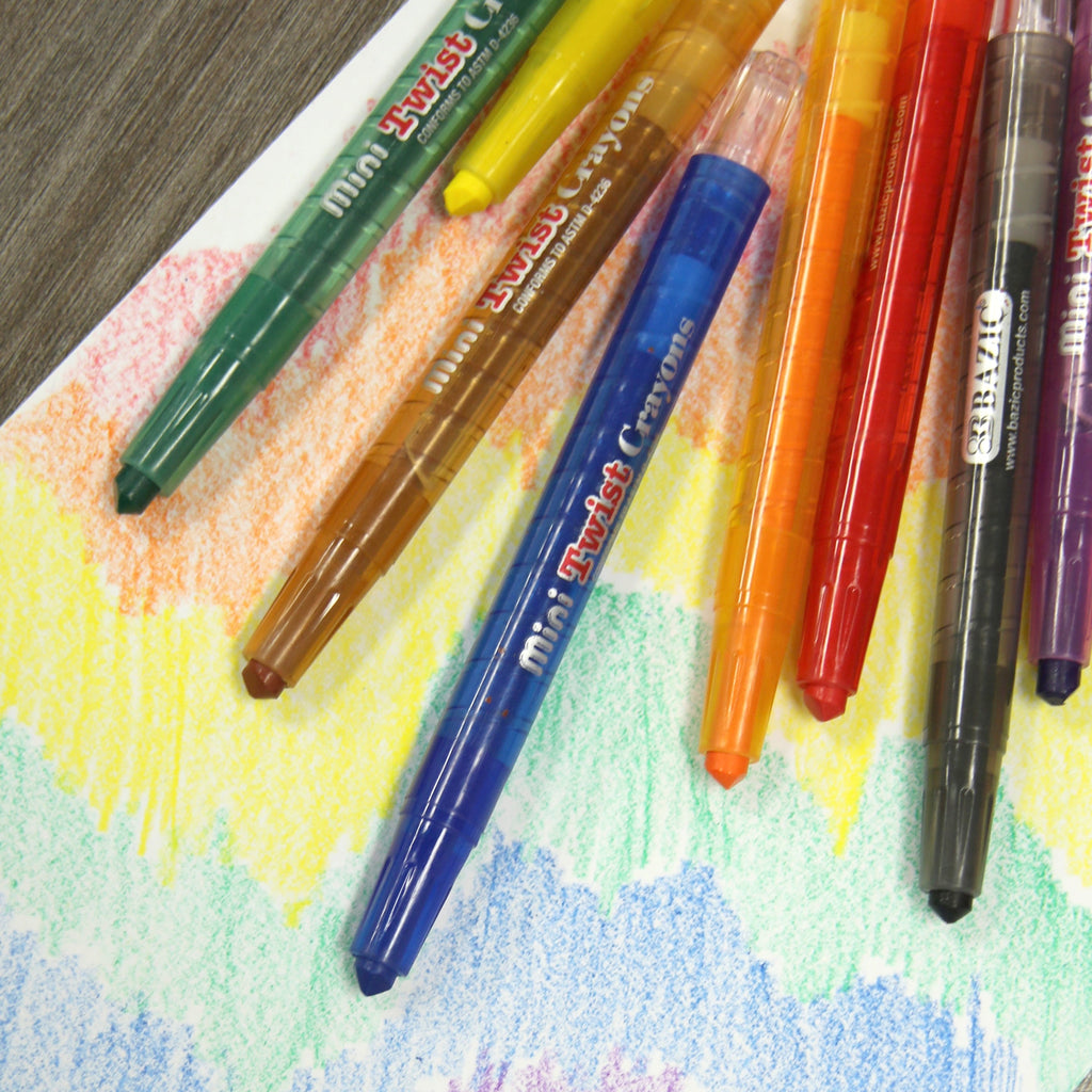 BAZIC 8 Color Premium Jumbo Triangle Crayons