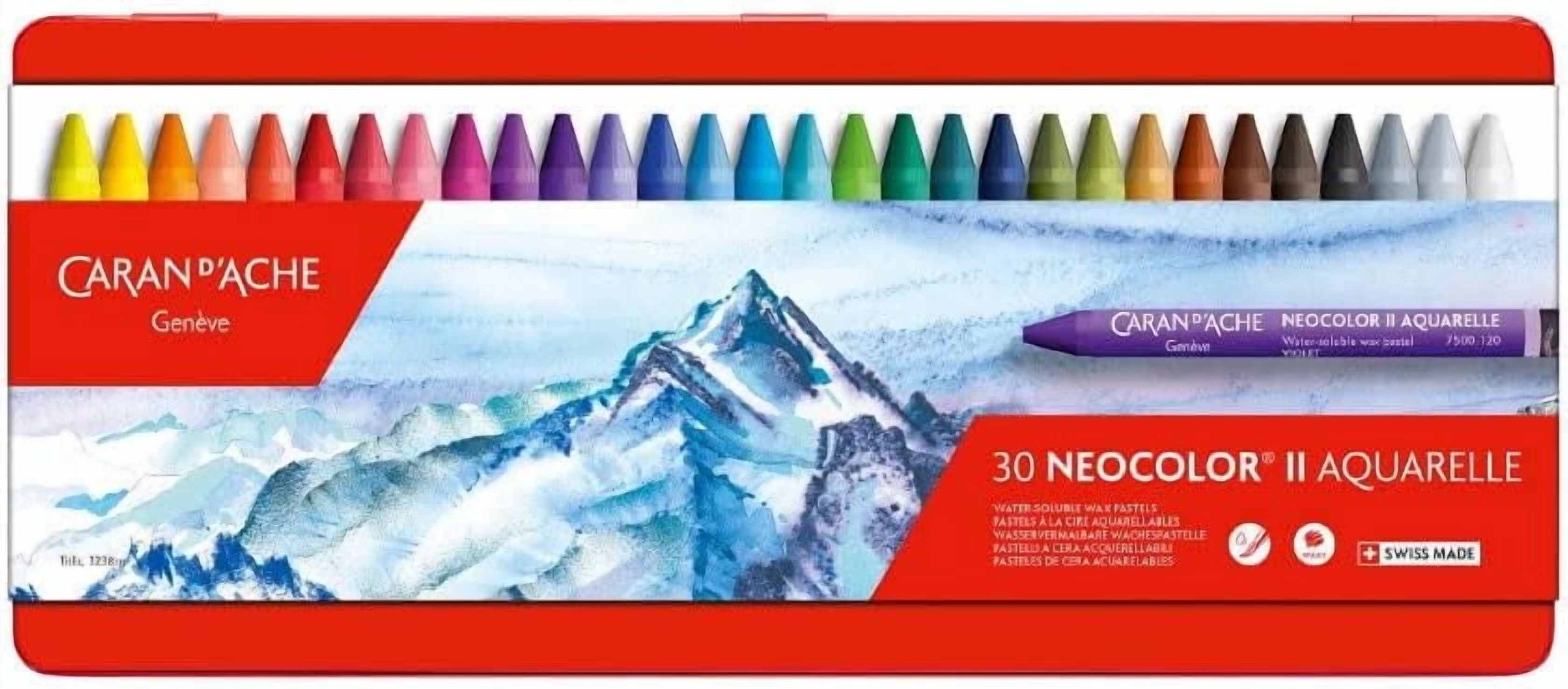 Classic Neocolor II AQUARELLE Water-Soluble Pastels, 40 Colors