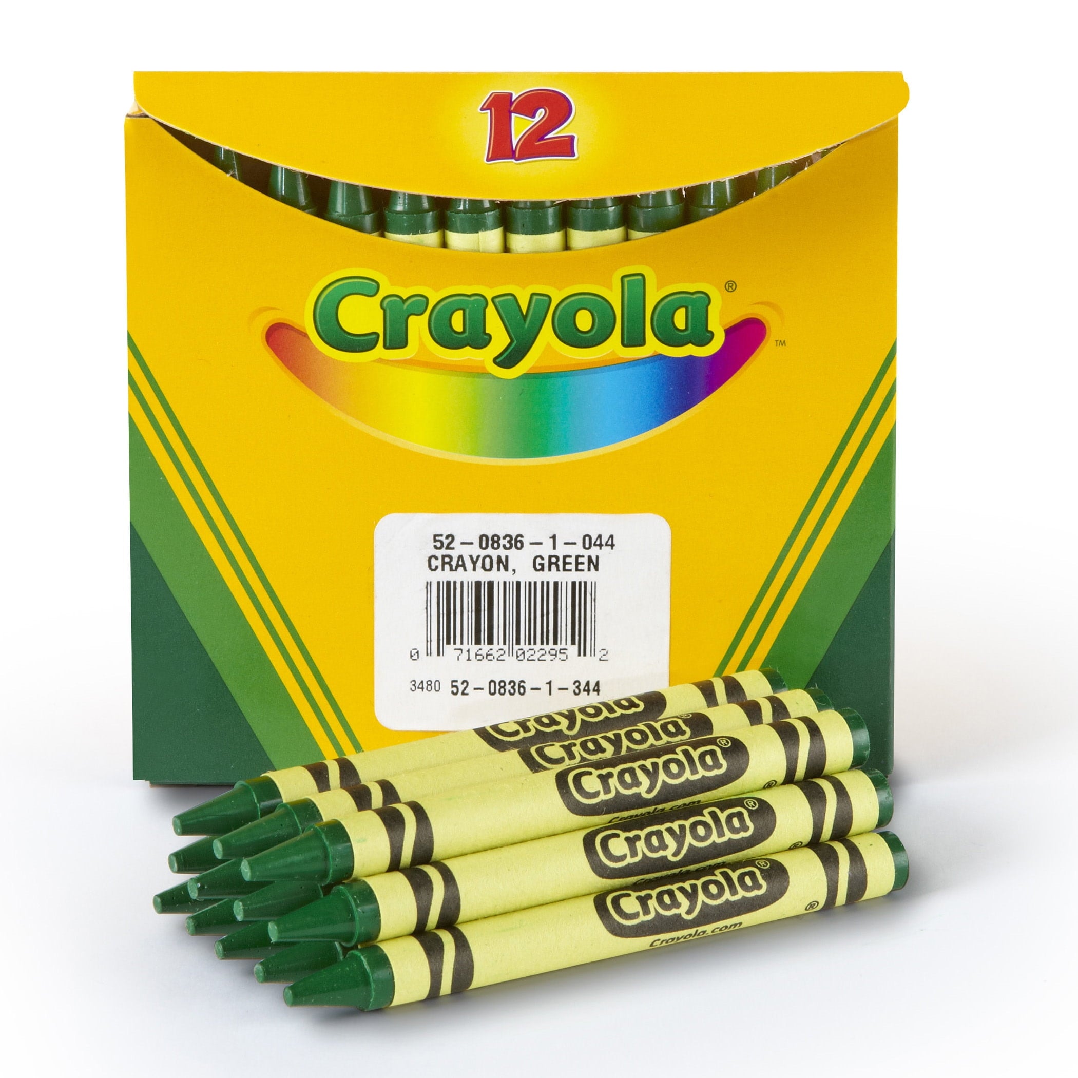 Crayola Bulk Crayons, Green, Regular Size, 12 Per Box, 12 Boxes