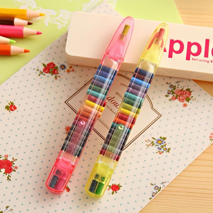 4pcs 20 colors crayons, creative crayons, colorful doodle/doodle pens, stationery gifts, drawing crayons