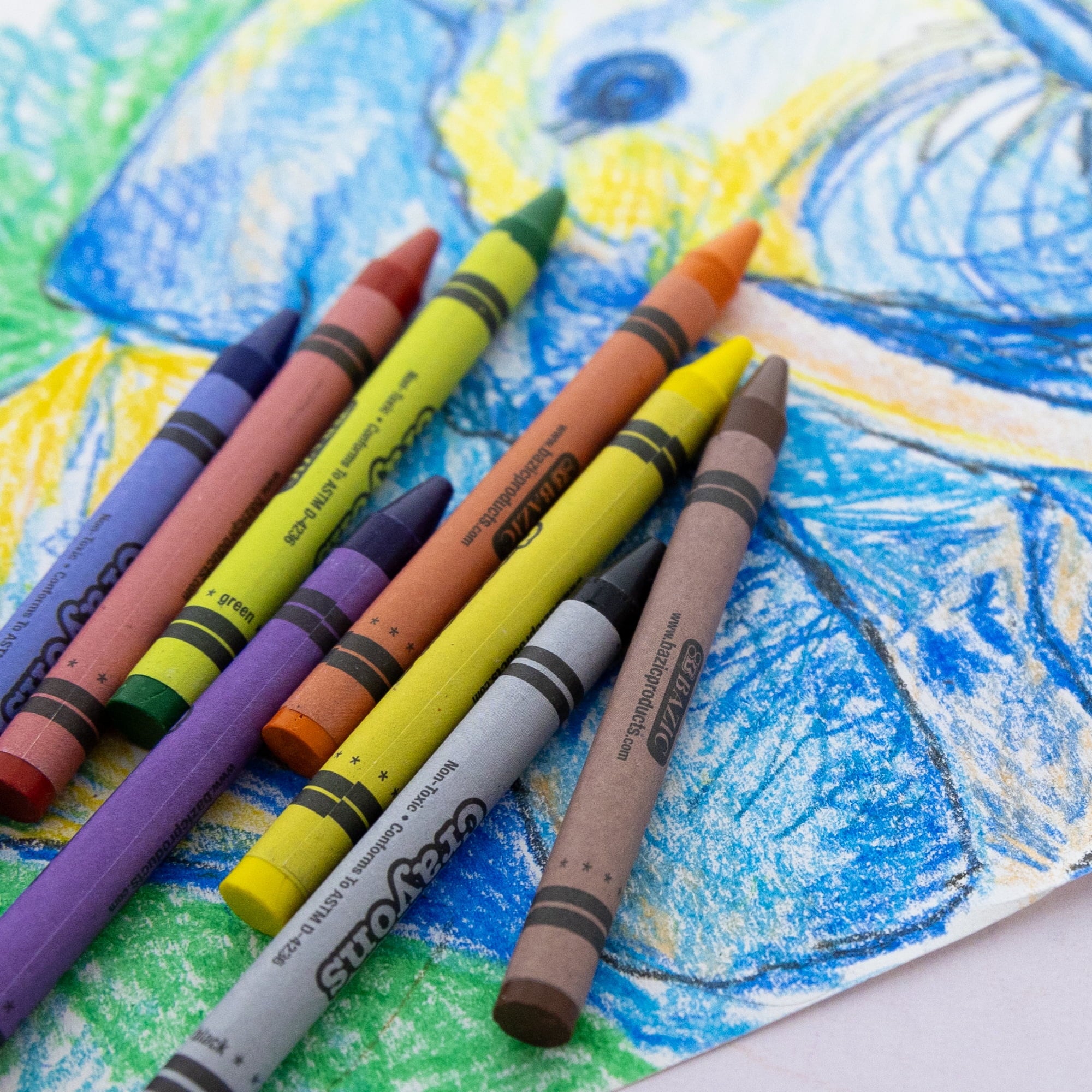 BAZIC 8 Color Premium Crayons [2516]