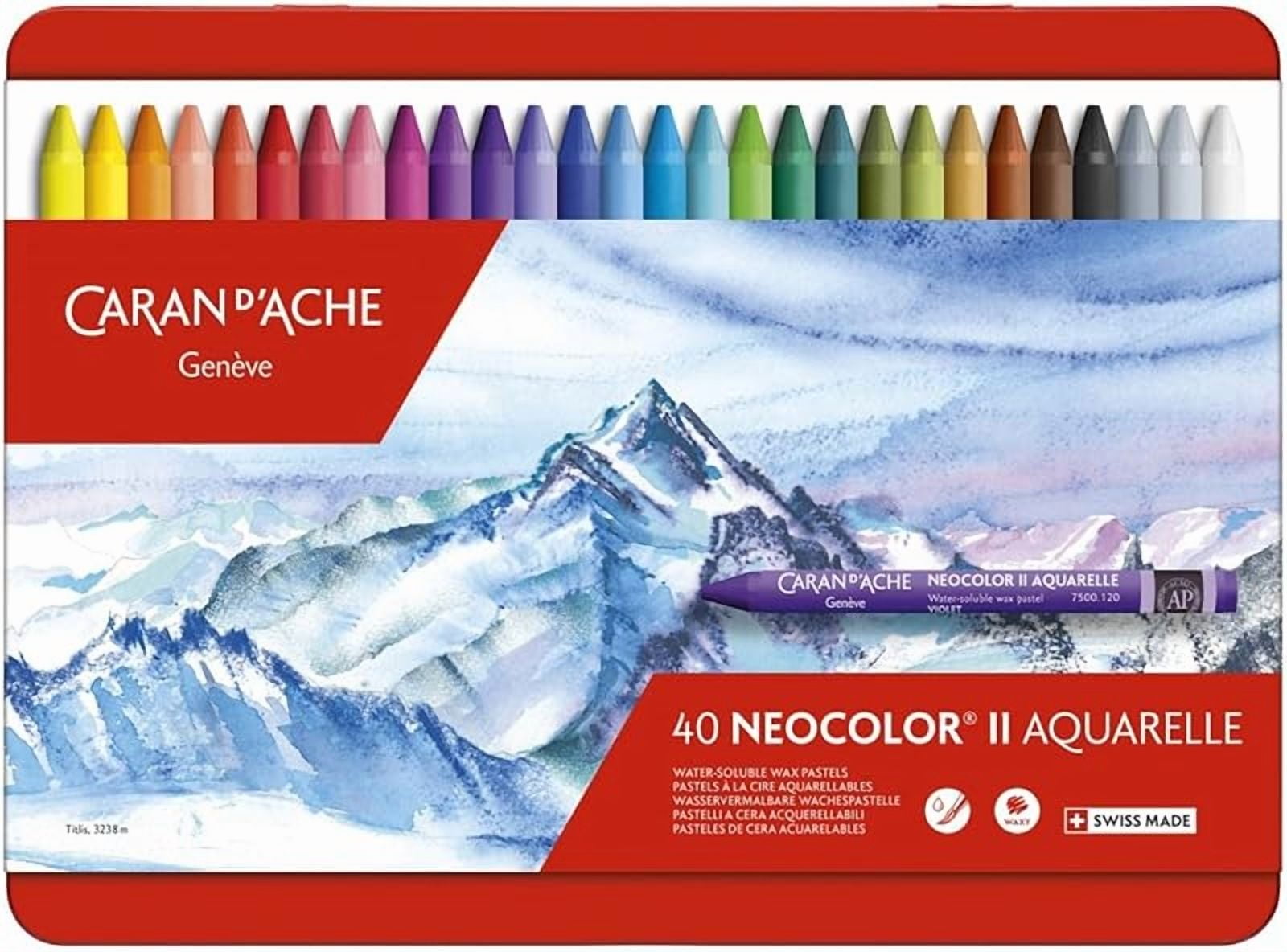 Classic Neocolor II AQUARELLE Water-Soluble Pastels, 40 Colors
