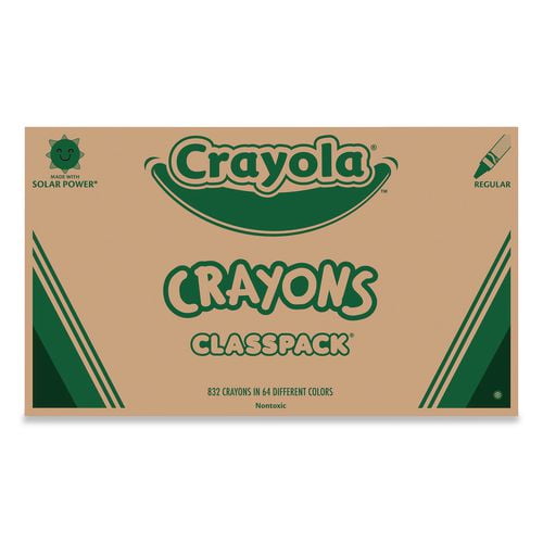 Classpack Regular Crayons, Assorted, 13 Caddies, 832/box | Bundle of 2