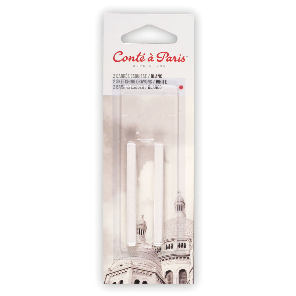 Conte Conté Crayon Pack, White, HB