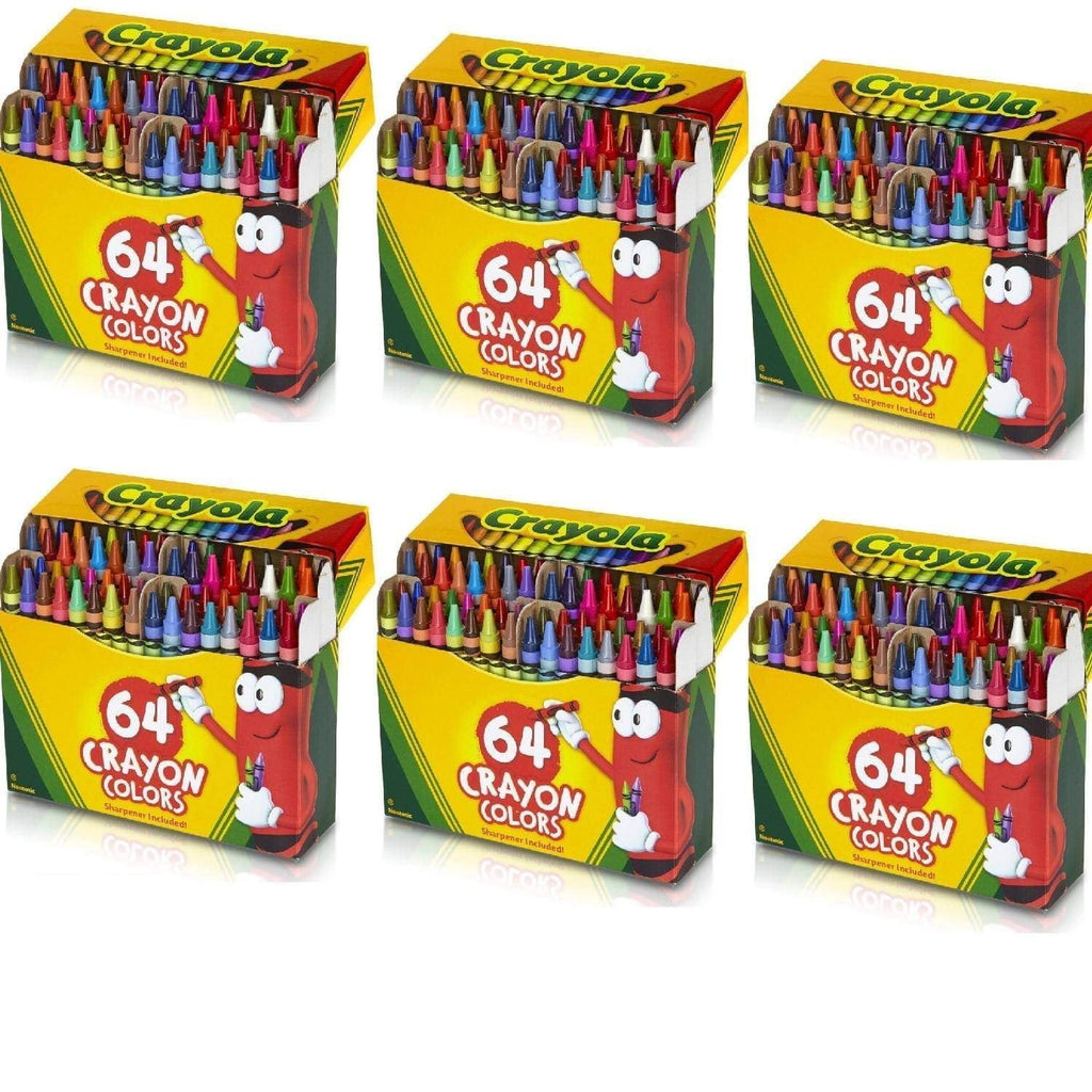 Crayola 6 Pack 64 Ct Crayons 52-0064, Assorted