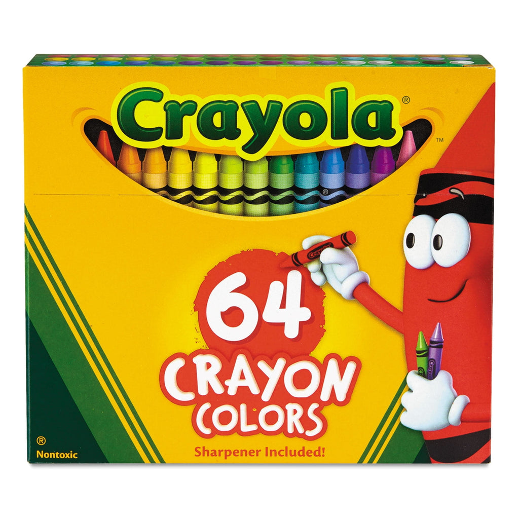 Crayola Classic Color Crayons in Flip-Top Pack with Sharpener, 64 Colors (52064D)