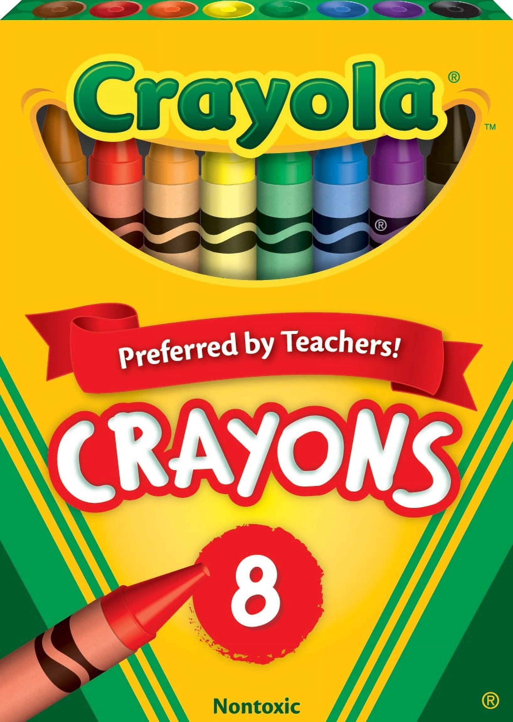 Crayola Classic Crayons, Back to School Supplies for Kids, 8 Ct, Art Supplies