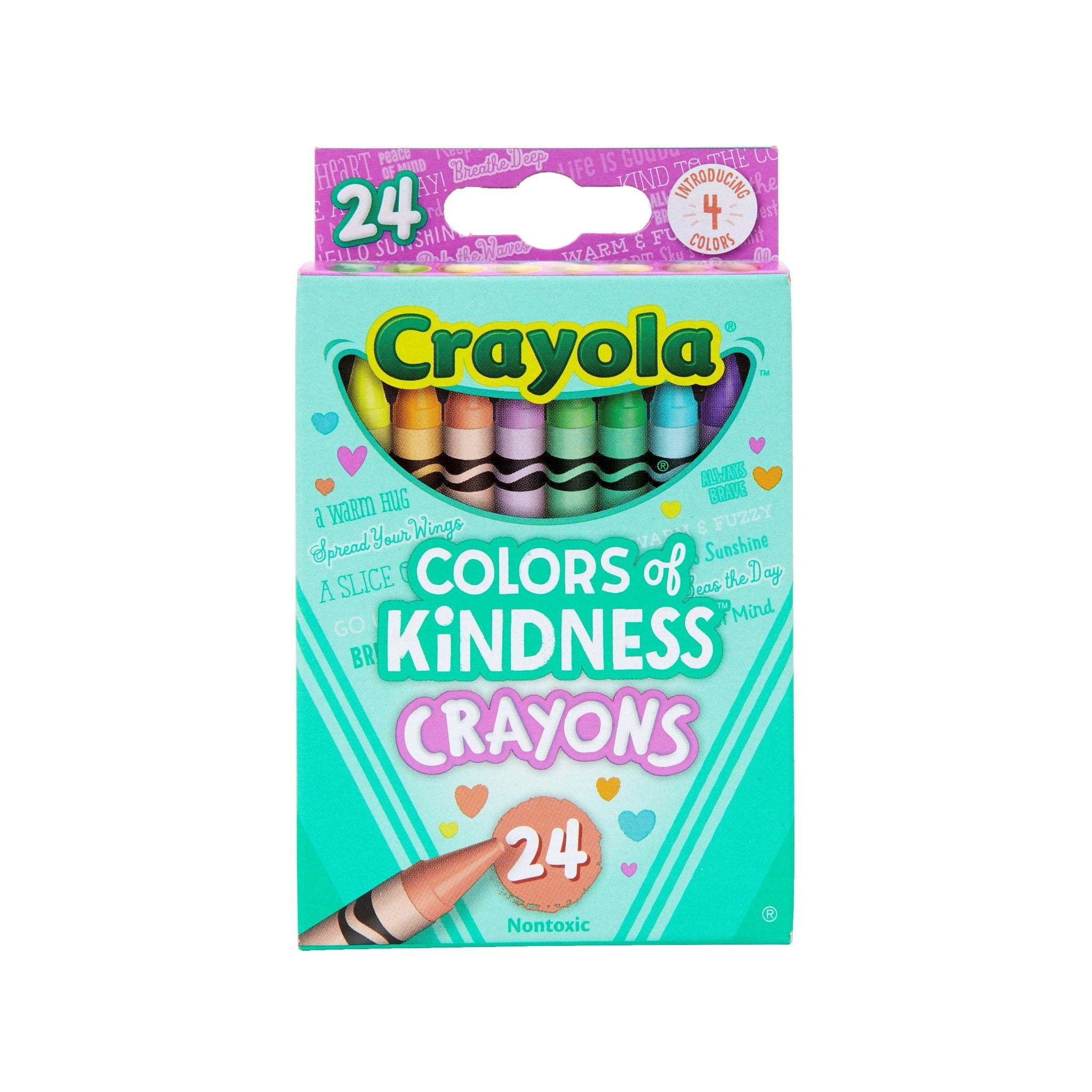 Crayola Colors of Kindness Crayons, 24 Ct, Teacher Supplies, Kindergarten School Supplies, Asstd Colors
