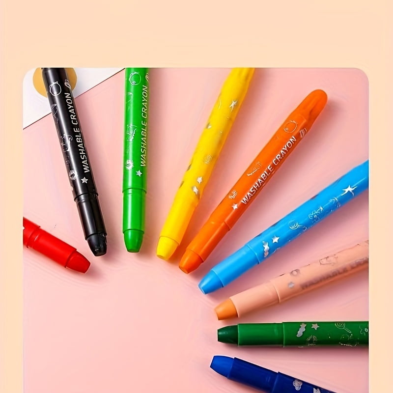 CNKOO 6/10pcs Colorful Gel Crayons Set Non-Toxic Twistable Washable Silky Crayons Art Supplies for Coloring Perfect for Paper Crafts Halloween & Christmas Gifts Plastic Material ZZZ