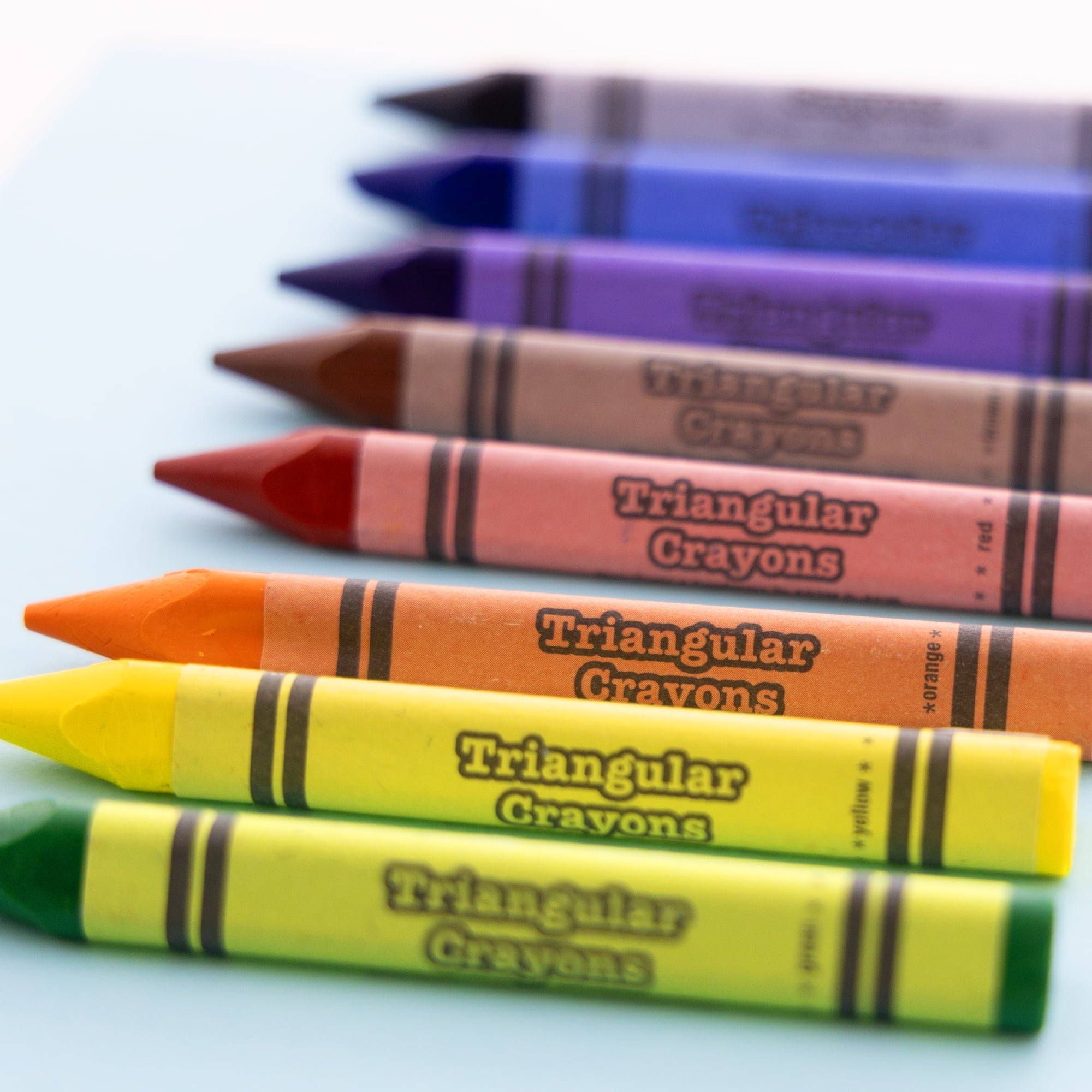 BAZIC 8 Color Premium Jumbo Triangle Crayons [2501]