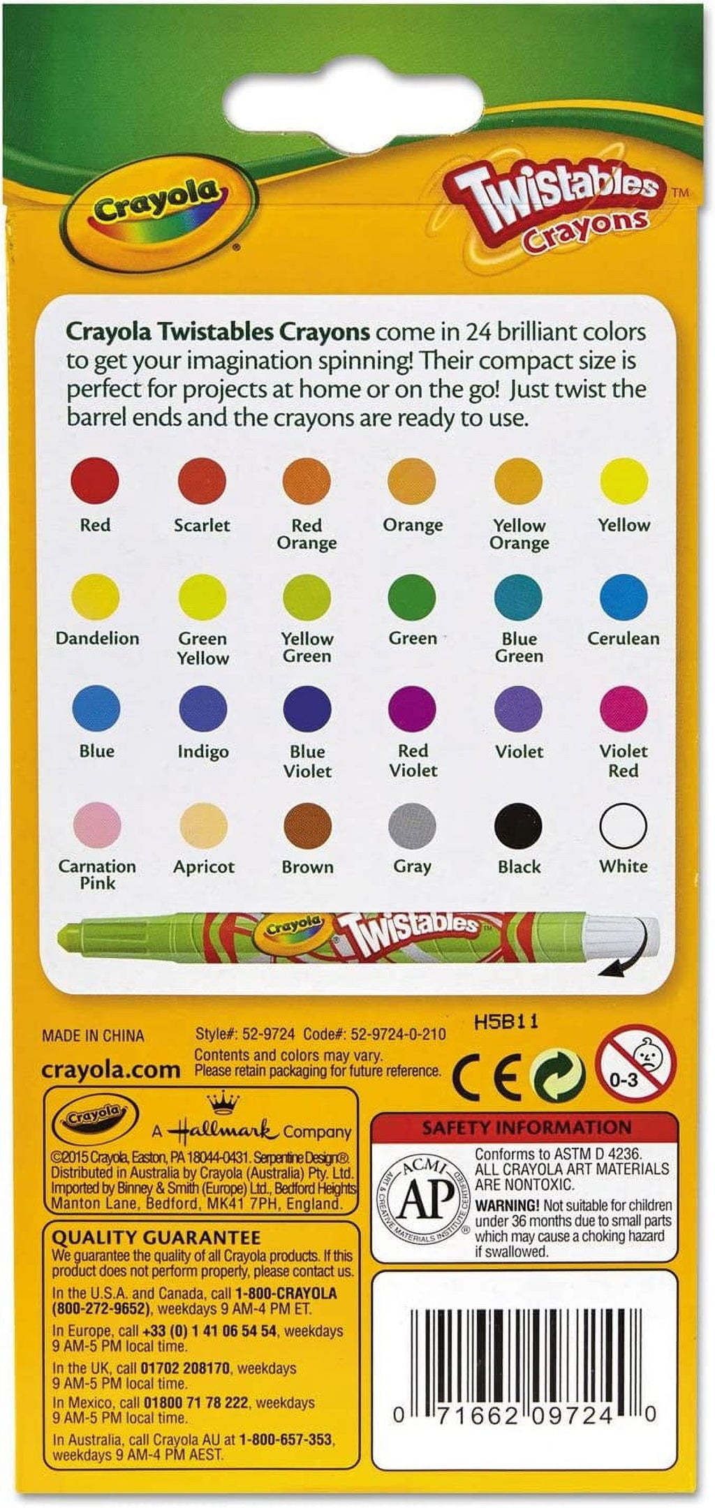 Crayola  Mini Twistables Crayons 24/Pkg