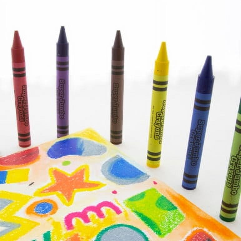 BAZIC 8 Color Premium Super Jumbo Crayons [2512]