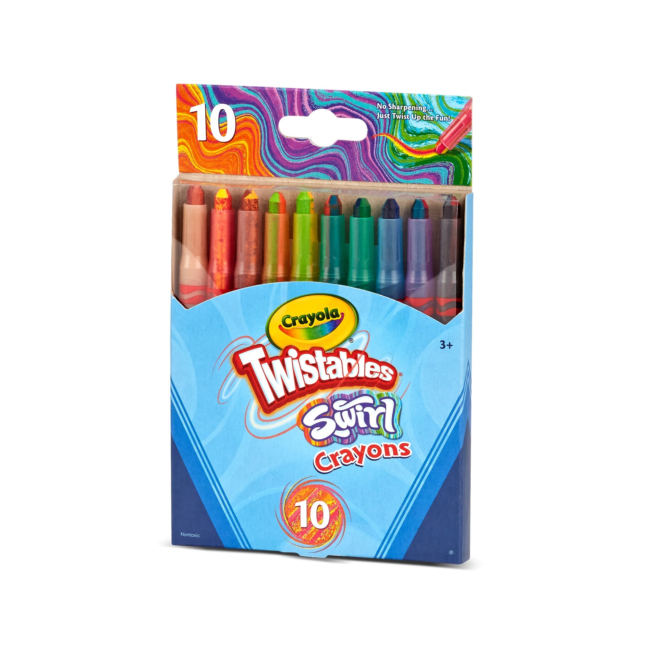Crayola Swirl Mini Twistables Crayons, 10 Ct, Multicolor Crayons, Back to School Supplies, Classroom Supplies
