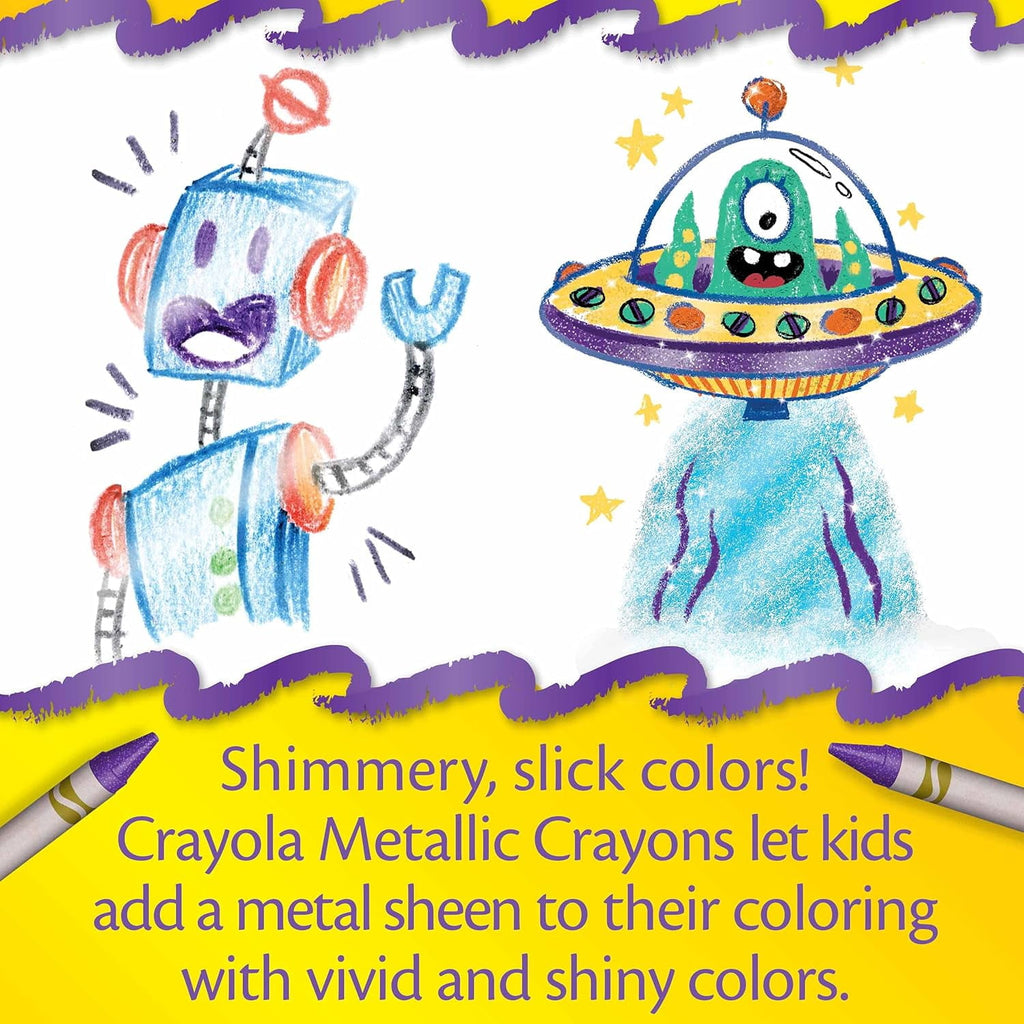 Crayola  Metallic Crayons, 24 Colors