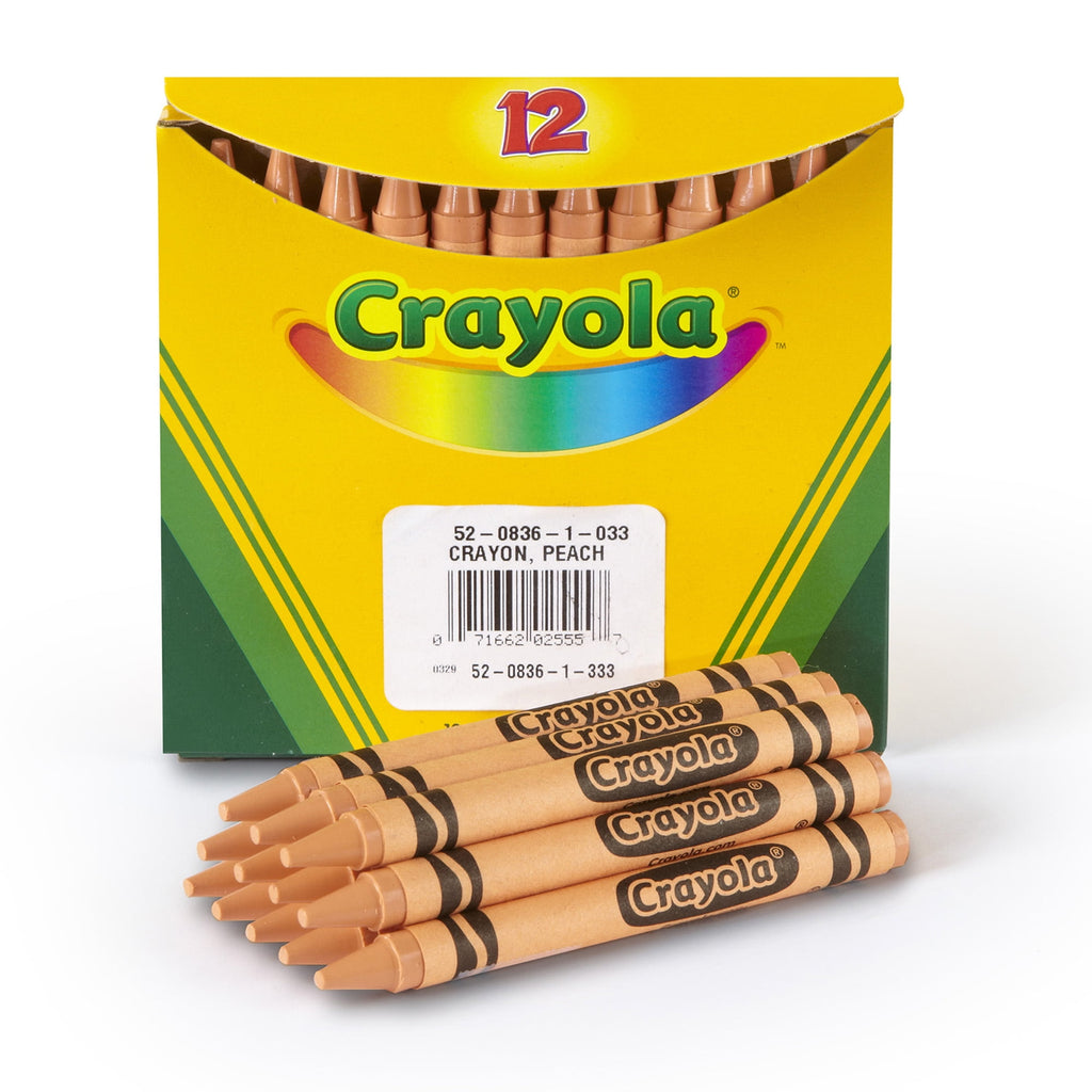 Crayola Bulk Crayons, Regular Size, Peach, 12 Per Pack, 6 Packs