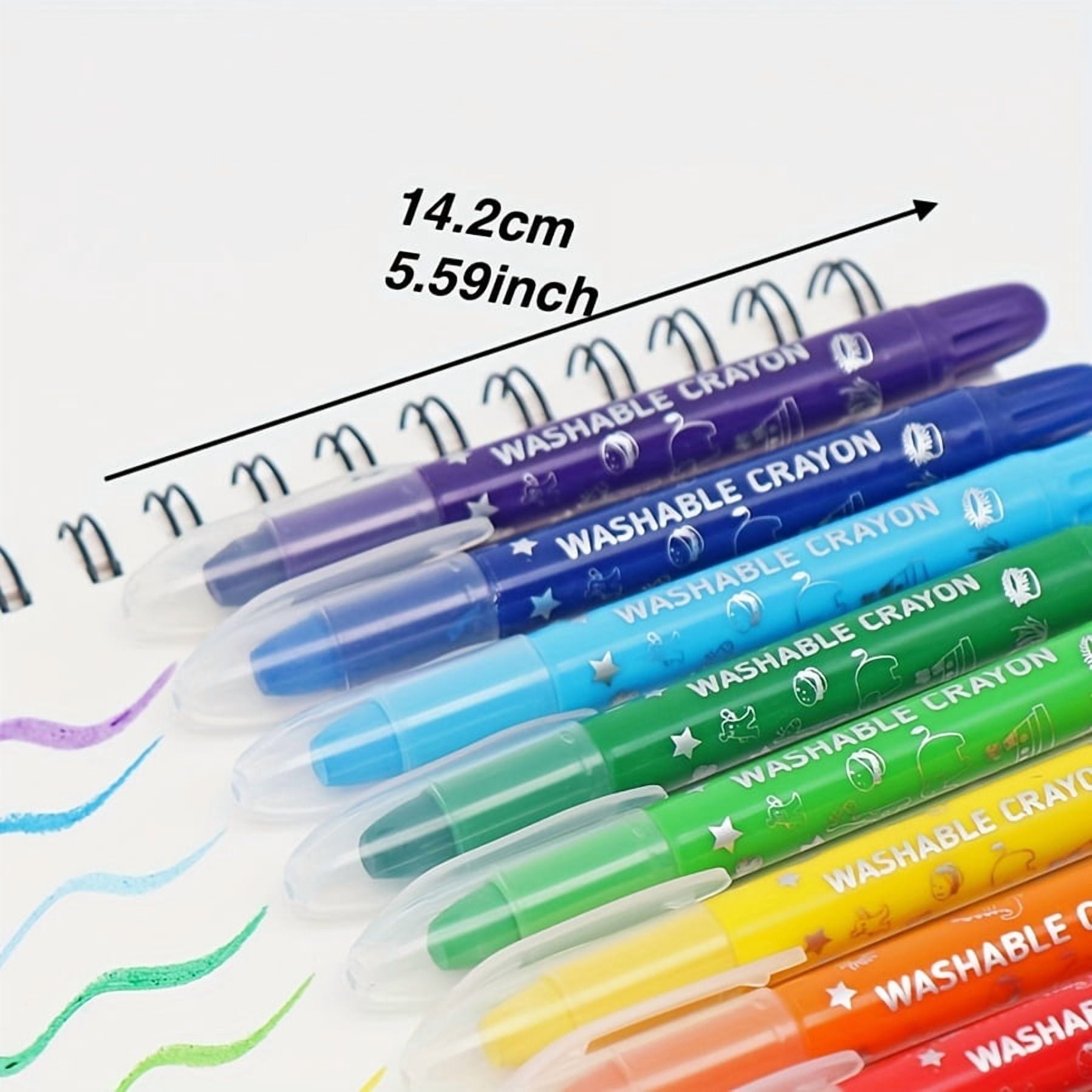 10pcs Colored Gel Crayons Non-Toxic Twistable Crayons Set for Coloring, Washable & Silky Crayons, Ideal for Paper Halloween, Christmas Gift