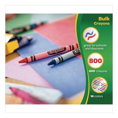 Classpack Regular Crayons, 16 Colors, 800/box | Bundle of 2