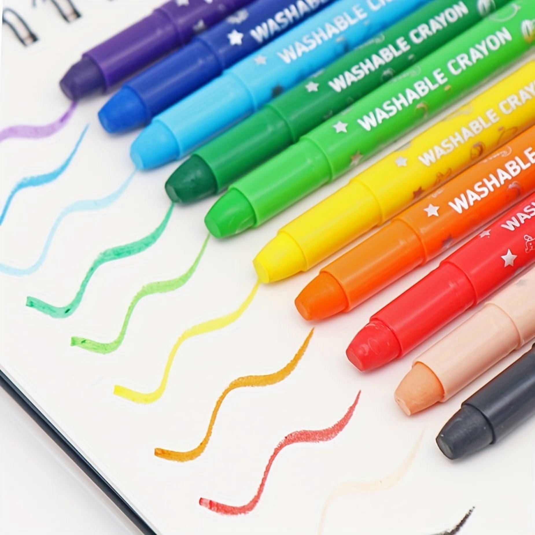 CNKOO 10pcs 10-Color Twistable Gel Crayons Set  Non-Toxic  Washable  Silky for Coloring  Halloween & Christmas Gifts ZZZ