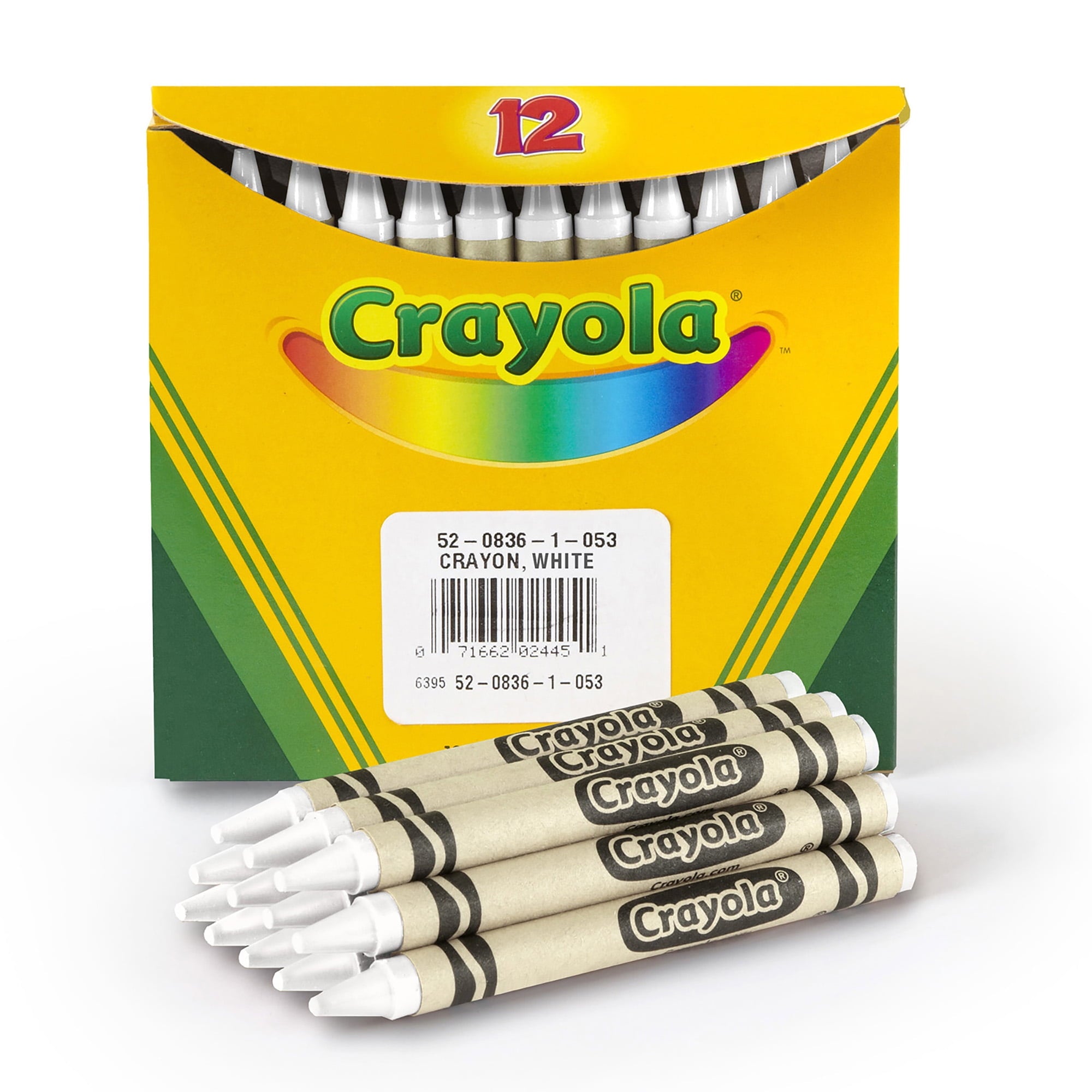 Crayola Bulk Crayons, Regular Size, White, 12 Per Pack, 6 Packs