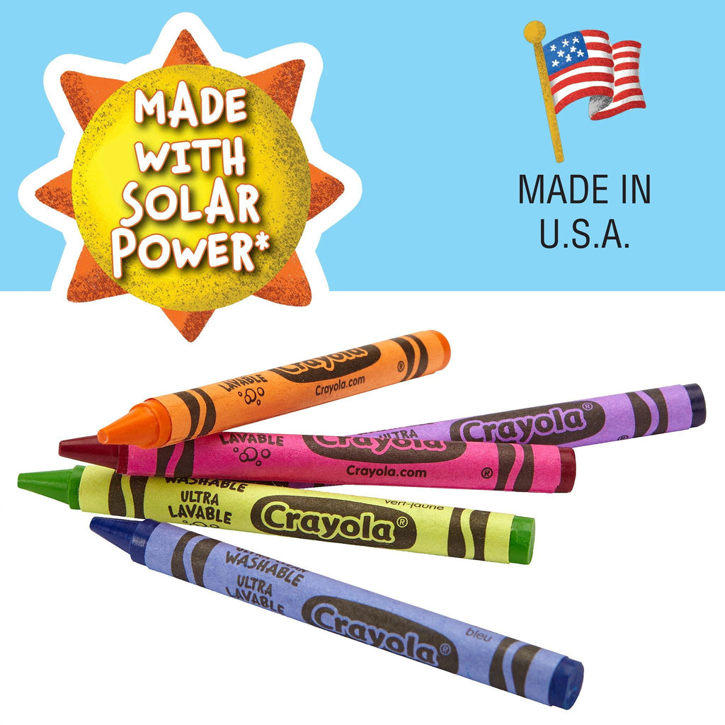 Crayola Ultra-Clean Washable Crayons, 24 Ct, Back to School Supplies for Kids, Art Supplies