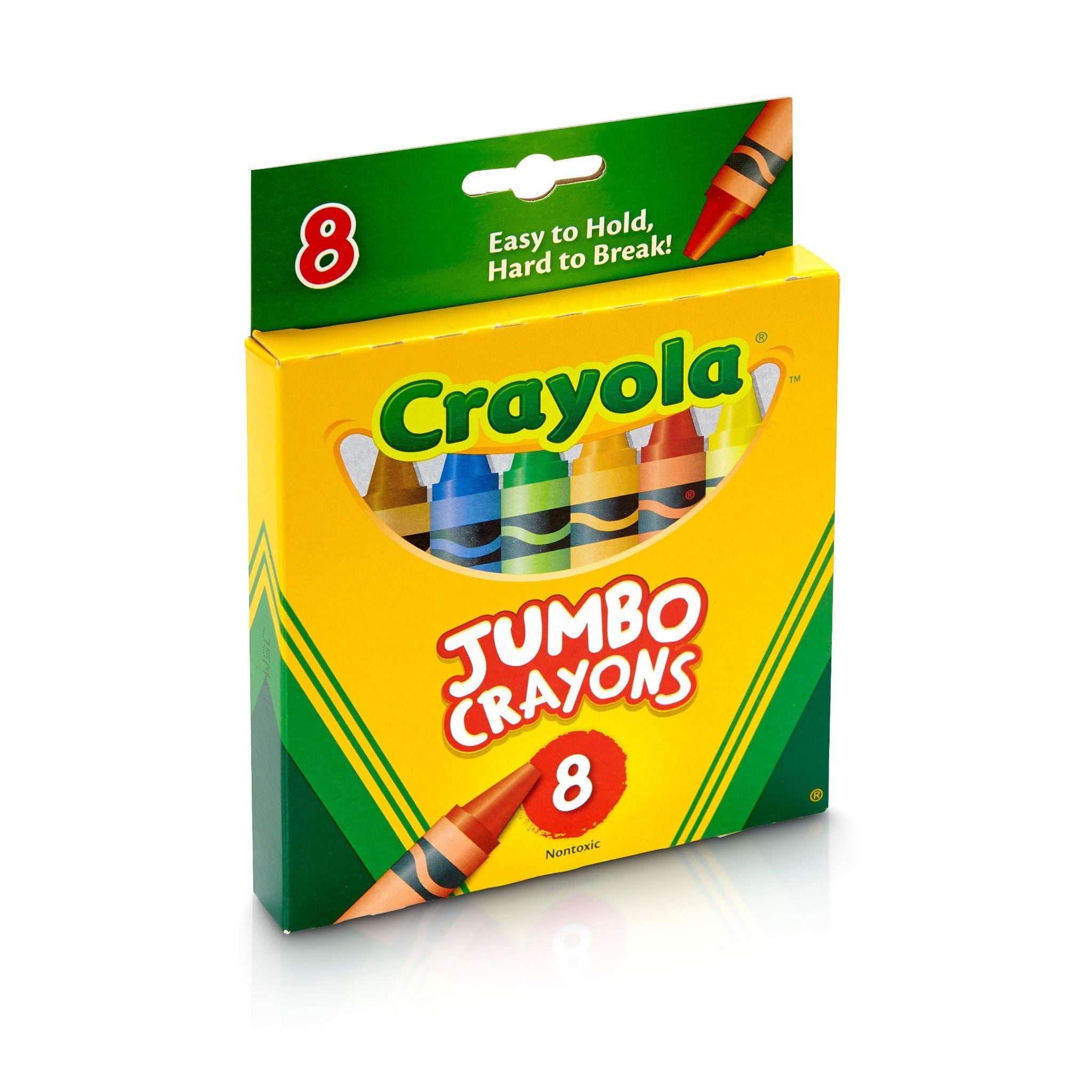 (2 pack) Crayola Jumbo Crayon Set, 8 Ct, Kindergarten and Preschool Supplies, Classroom Essentials, Coloring Gift for Toddlers, Ages 3+